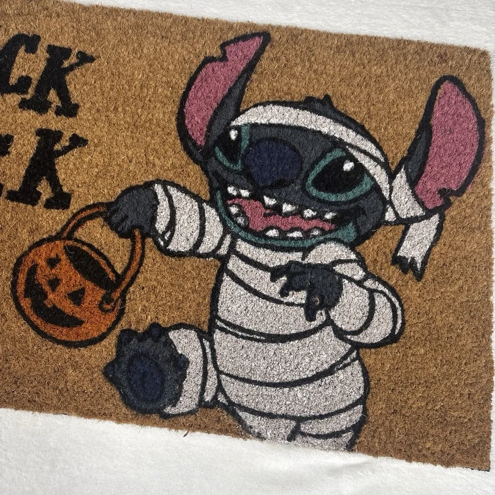 Disney Lilo & Stitch Trick Or Treat Mummy Halloween 18x30 Coir Doormat